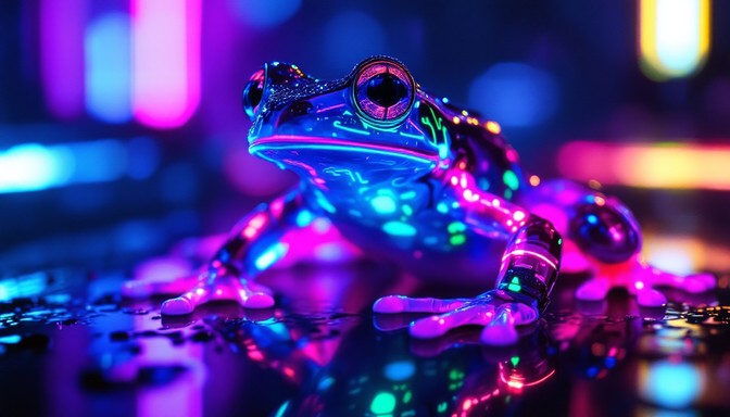 Translucenttree Frog Free Cyberpunk Frog Glows Image - Cyberpunk, Frog, Neon | Download at ...