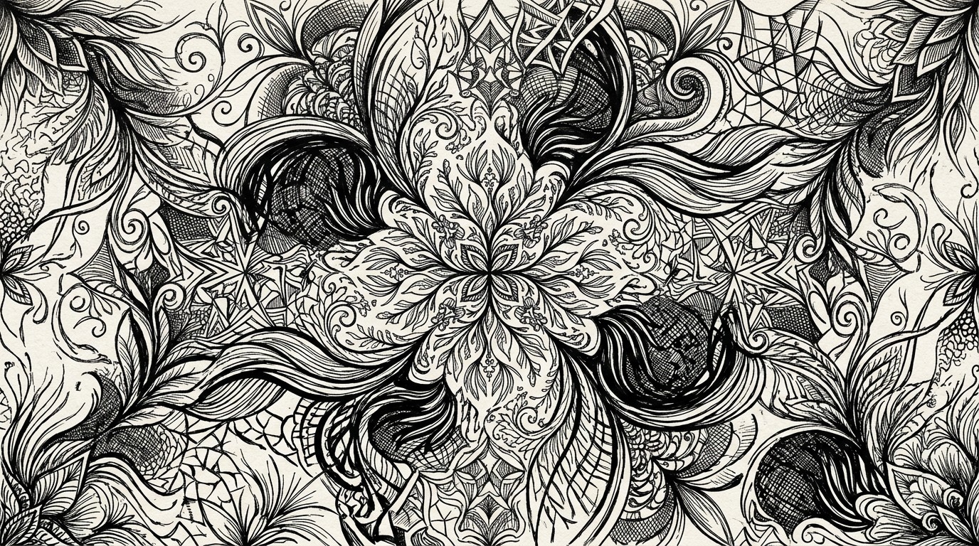 Free Intricate Ink Pattern Image - Illustration, Pattern, Ink ...