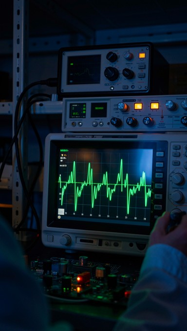 Oscillator Display Free Glowing oscilloscope display Image - Oscilloscope, Waveforms ...