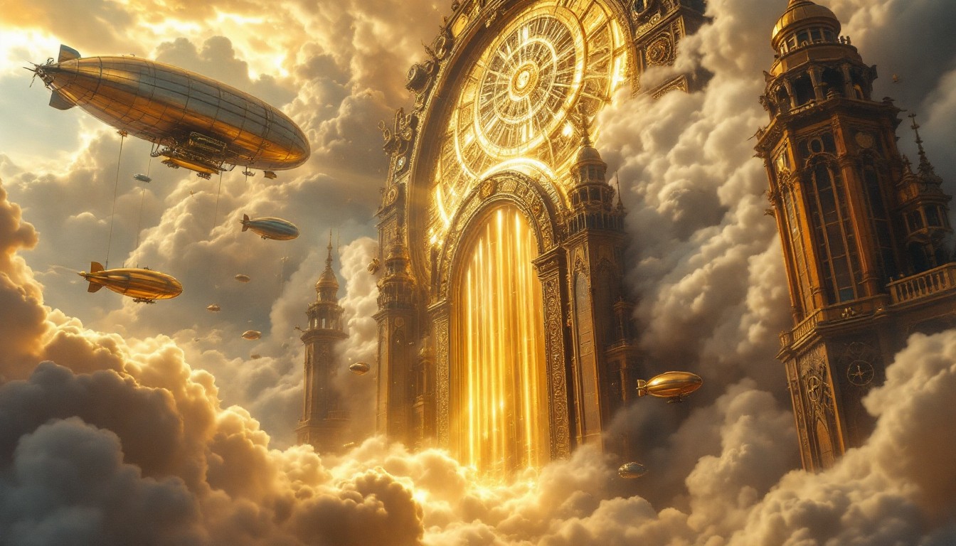 Free Steampunk Heaven's Gate Image - Steampunk, Airship, Gate ...