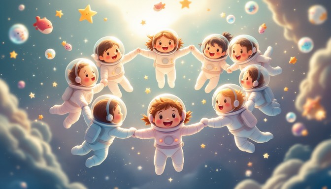 Free Space Children Unite Photo - Astronauts, Space, Children ...