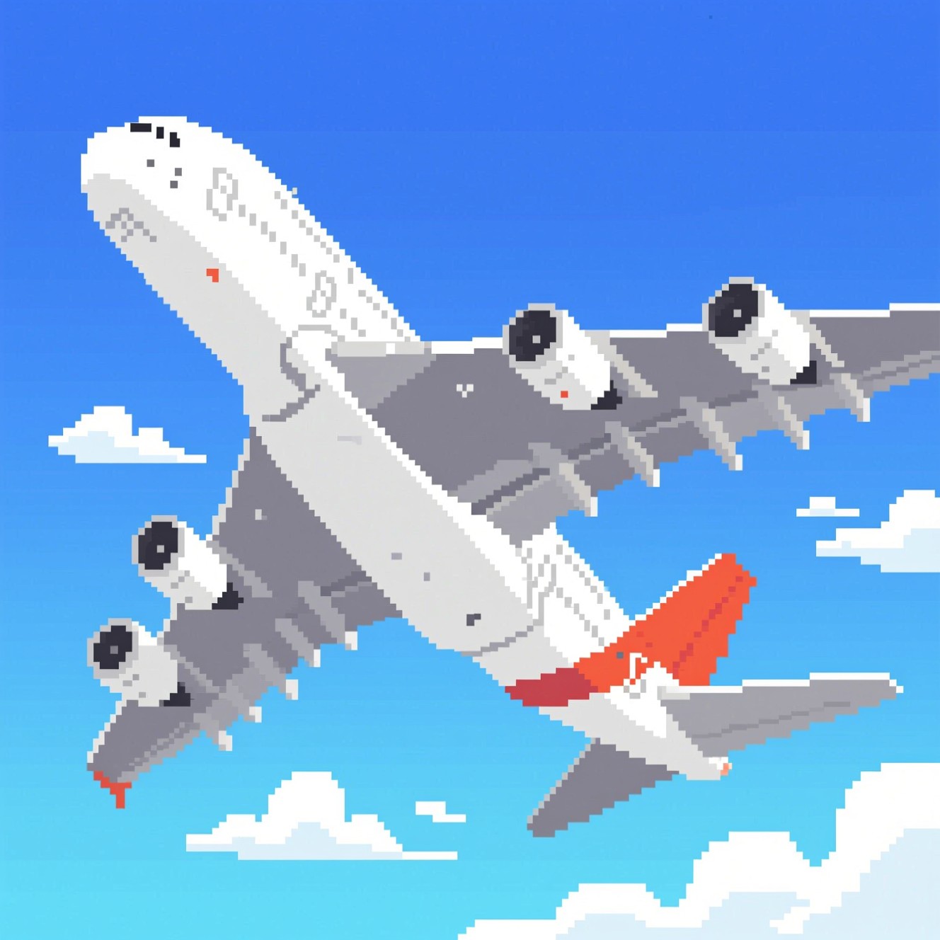 Free Pixelated Jumbo Jet Photo - Aircraft, Pixel, A380 | Download at ...