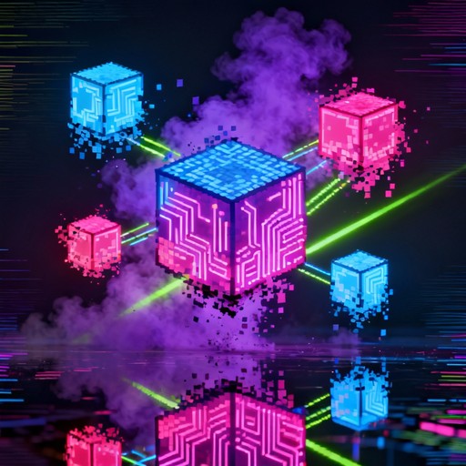 Free Neon Pixel Cascade Image - Pixel, Digital, Neon | Download at ...