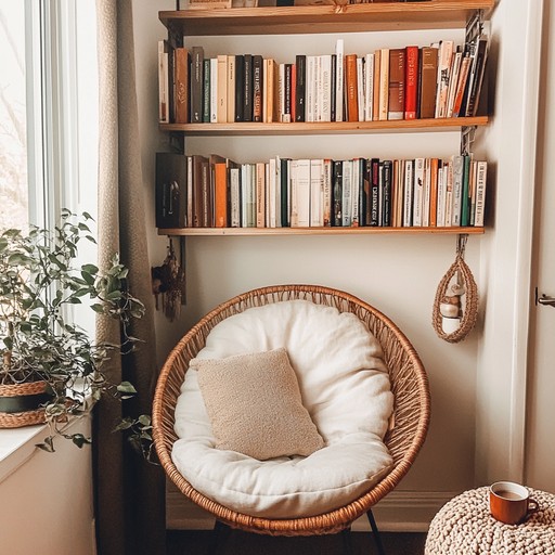 Cozy bedroom reading nook with comfortable chair