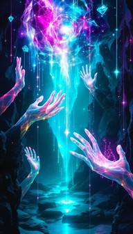 Free Cosmic Hands Unite Image | Download at StockCake