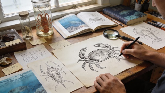 Free Scientific Crab Illustration Image - Illustration, Scientific ...
