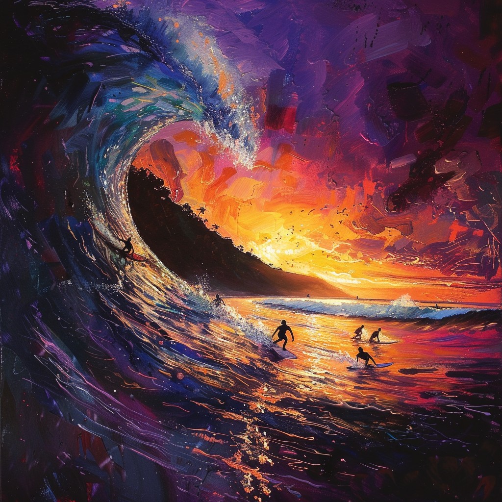 Free Vibrant Sunset Surf Image - Surfing, Sunset, Ocean | Download at ...
