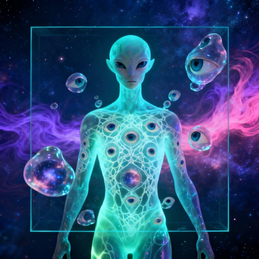 Free Cosmic Alien Being Image - Alien, Extraterrestrial, Bioluminescent ...