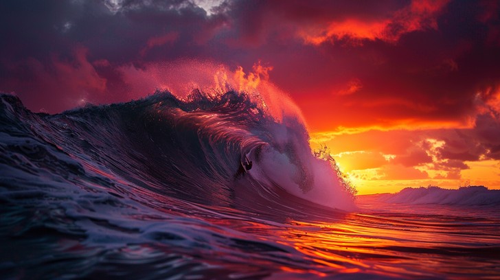 Free Sunset Surf Session Image - Sunset, Ocean, Beach | Download at ...