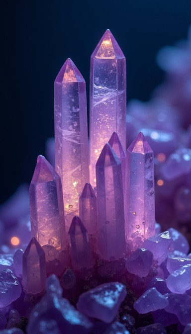Clustrer Structure Download Glowing amethyst cluster Image - Amethyst, Crystal, Purple ...