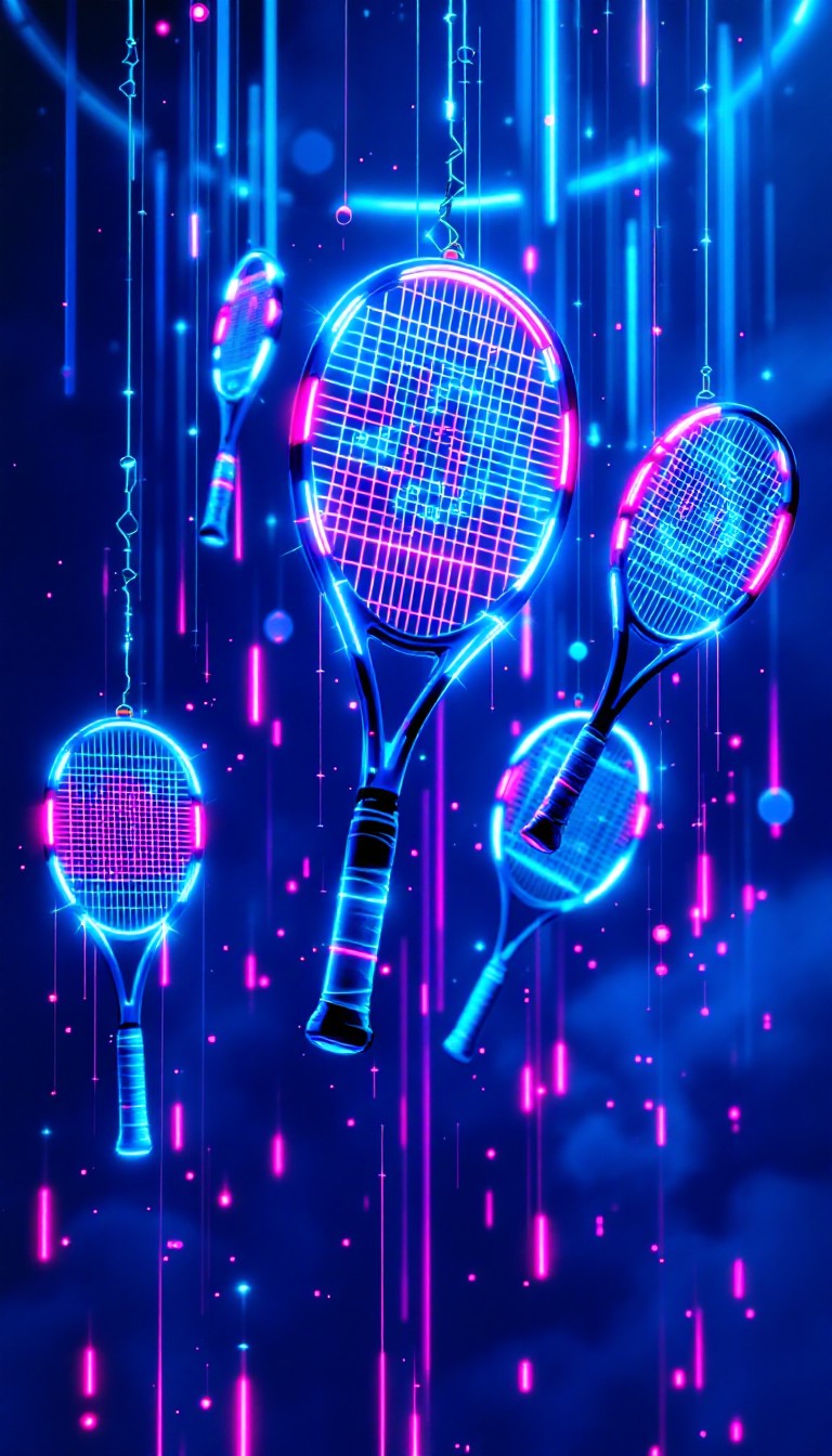 Free Floating Neon Racquets Image - Cyberpunk, Racquets, Neon ...