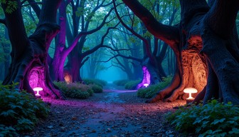 Free Magical Forest Path Image - Magical, Forest, Glowing | Download at ...