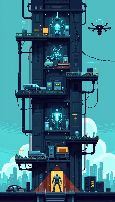 Free Cyberpunk Production Tower Image | Download at StockCake