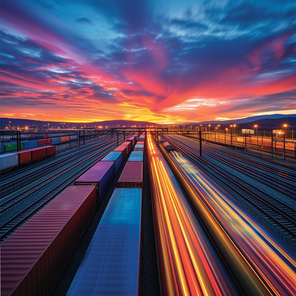 Rail Train Sunset Free Vibrant Sunset Trains Image - Sunset, Trains, Sky | Download at ...