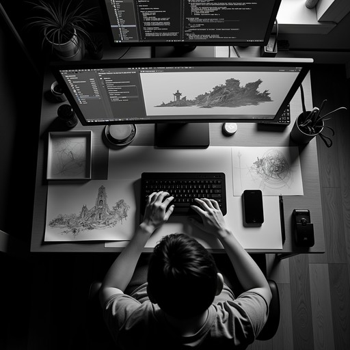 Free Coding in Monochrome Image - Coding, Programming, Developer ...