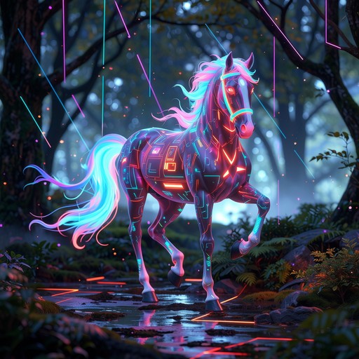 Free Neon Cyberpunk Horse Image - Cyberpunk, Horse, Neon | Download at ...