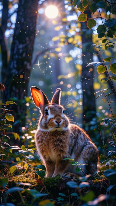 Free Forest Rabbit Scene Image - Forest, Rabbit, Greenery | Download at ...