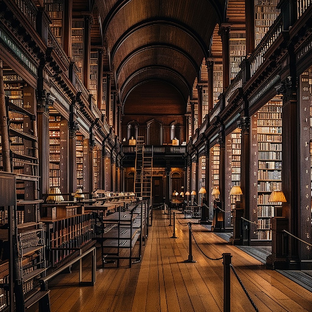 Free Elegant library interior Image - Library, Books, Shelves ...