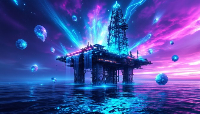Download Industrial Ocean Framework Illustrations for Free | StockCake