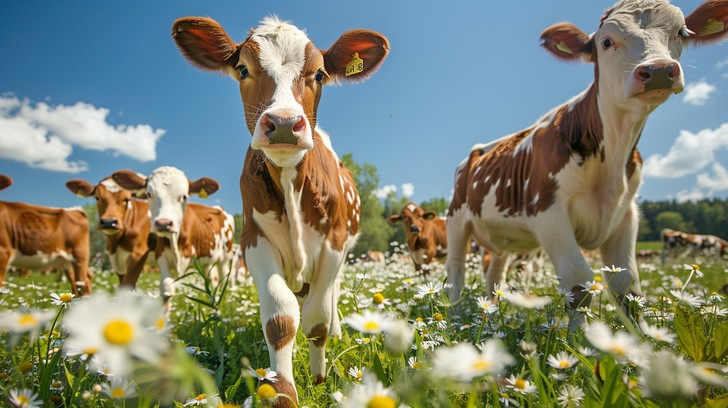 Free Cows in Meadow Image - Cows, Meadow, Grassland | Download at StockCake
