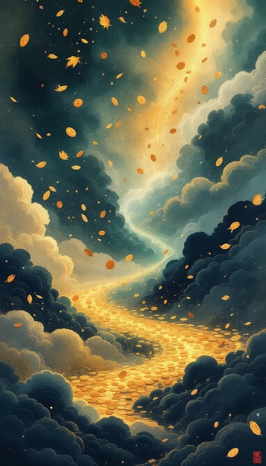 Free Heavenly Golden Path Image - Pathway, Sunset, Clouds | Download at ...