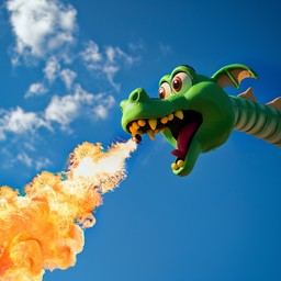 火を吹くドラゴンの画像をダウンロード - ドラゴン, 火, 空 | StockCake