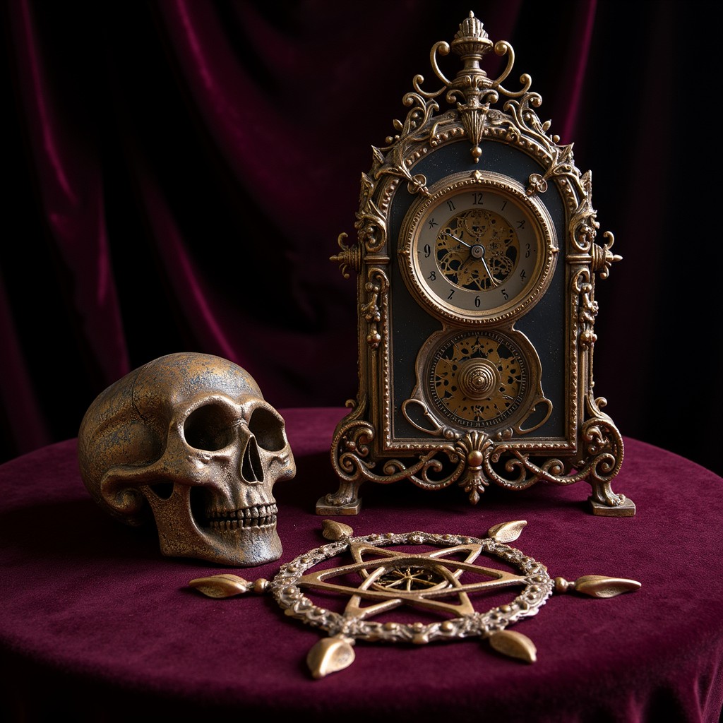 Mort Clock Free Mortality and Time Image - Gothic, Skull, Timepiece | Download at ...