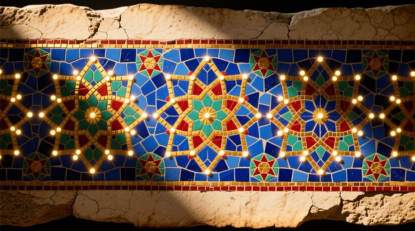 Libyan Geometric Pattern Free Luminous Sacred Geometry Image - Geometric, Mosaic, Byzantine ...
