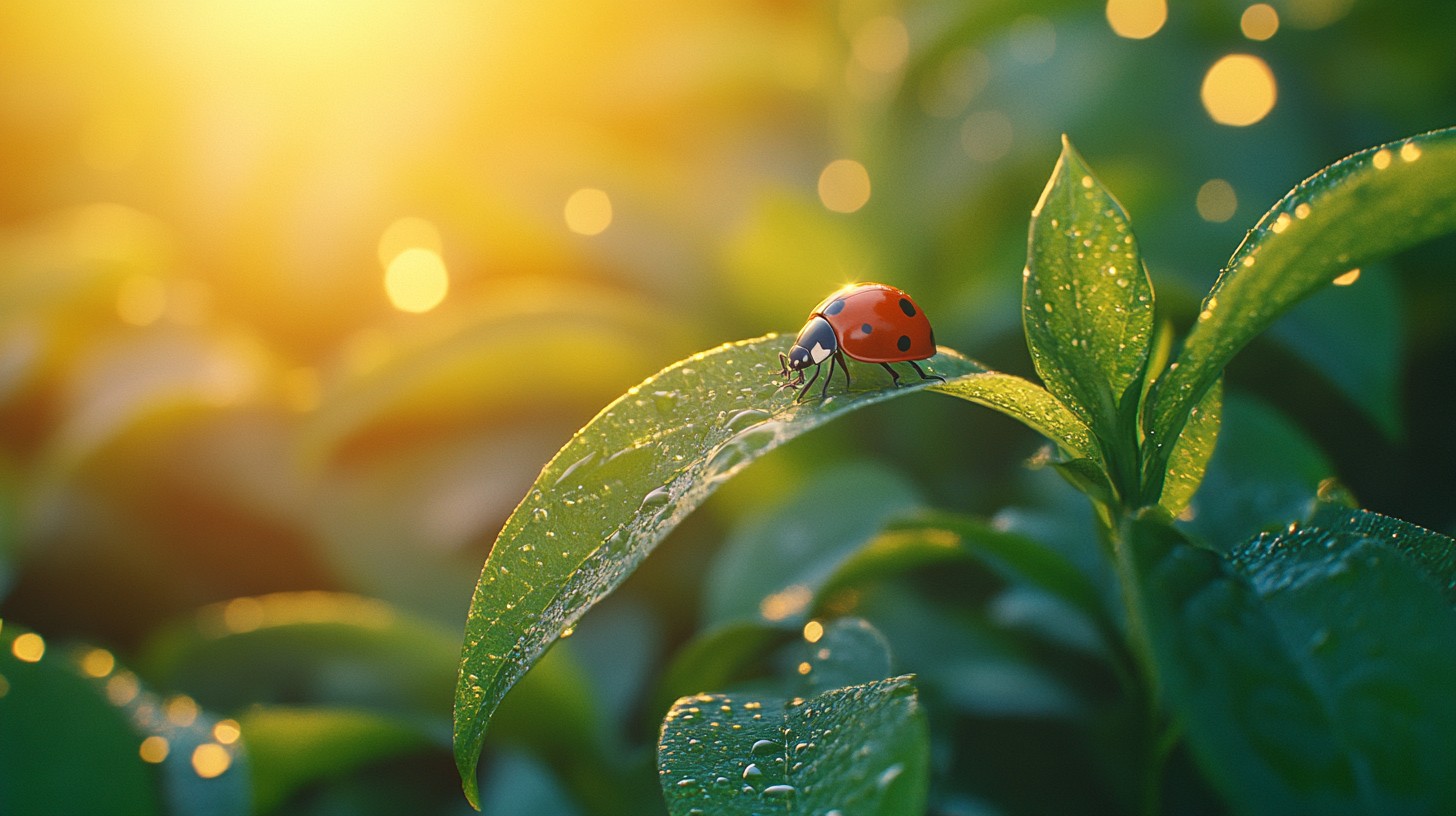 Free Ladybug on Leaf Image - Nature, Ladybug, Leaf | Download at StockCake