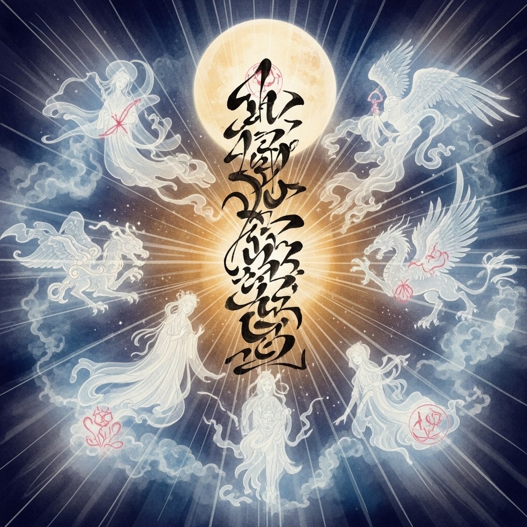 Free Celestial Ink Dance Image - Ethereal, Calligraphy, Dragons ...