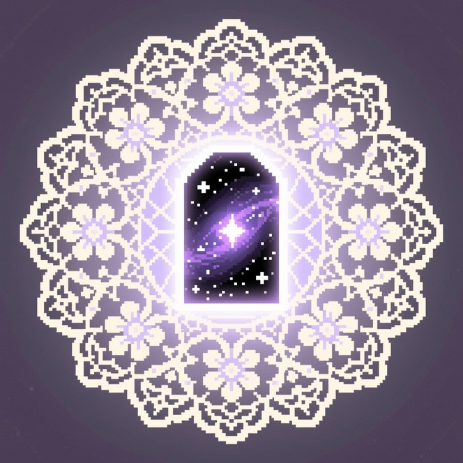 Free Cosmic Lace Portal Image - Pixel, Lace, Portal | Download at StockCake