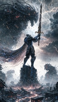 Free Cyber Warrior Rising Image - Warrior, Knight, Armor | Download at ...