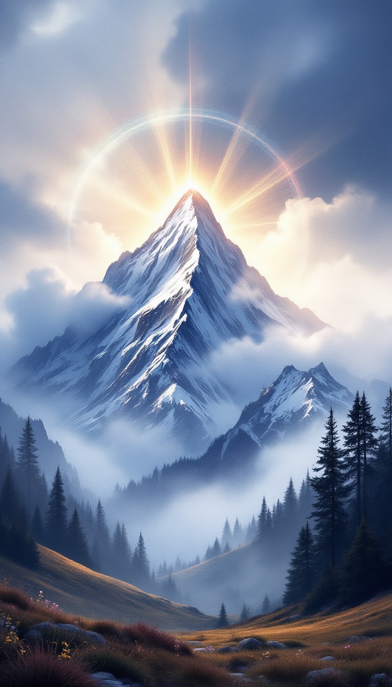 Free Majestic Mountain Rainbow Image - Mountain, Peak, Rainbow ...