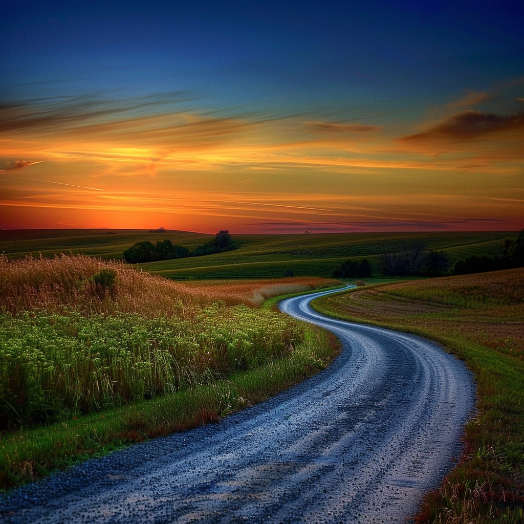 Free Sunset Country Road Image - Sunset, Landscape, Road | Download at ...