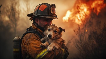 Free Firefighter Rescues Dog Image - Firefighter, Dog, Rescue ...