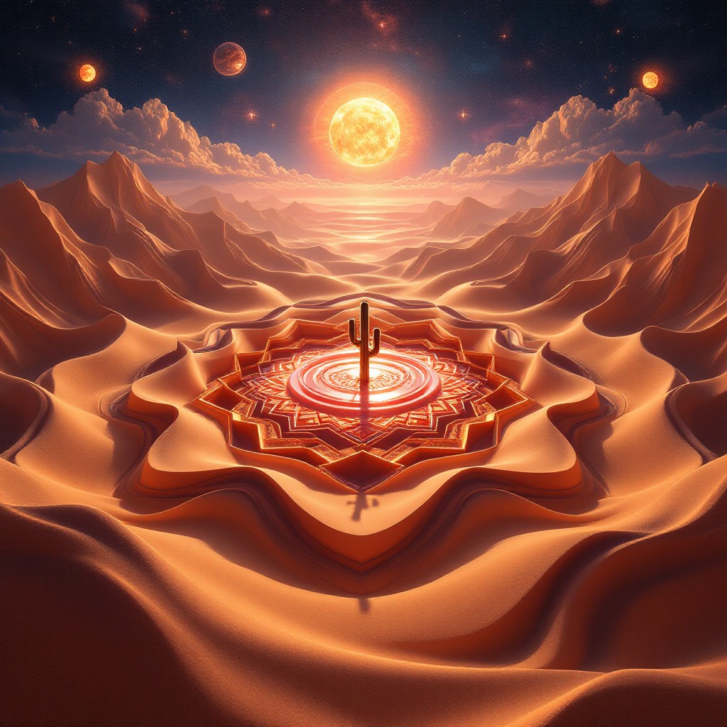 Download Desert Mandala Portal Image - Surreal, Desert, Mandala | StockCake
