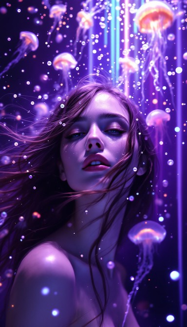 Free Luminous Purple Dreams Image Underwater Purple Bioluminescent