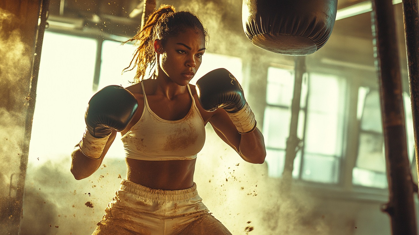 Free Boxer hitting bag Image - Boxing, Female, Fitness | Download at ...