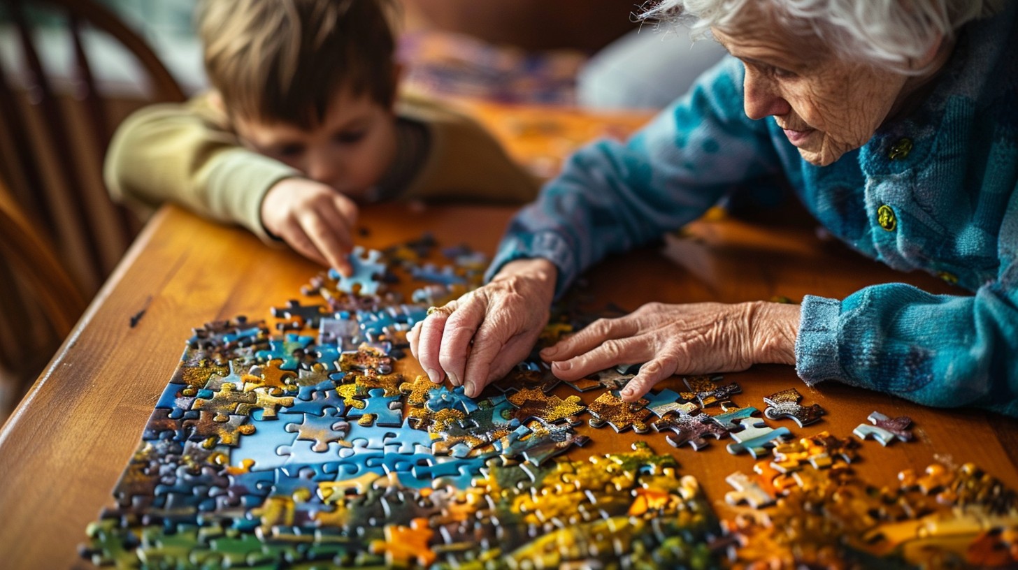 Free Generations Solving Puzzle Image - Puzzle, Bonding, Elderly ...