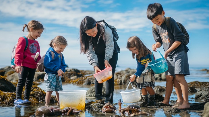 Free Family Tidepooling Fun Image - Family, Children, Exploring ...