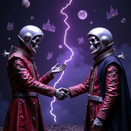 Free Cosmic Gothic Covenant Image - Astronauts, Gothic, Handshake ...