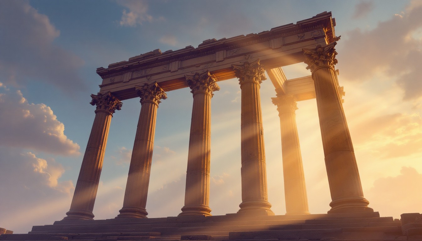 Free Ancient Columns Sunset Image - Temple, Ruins, Sunset | Download at ...