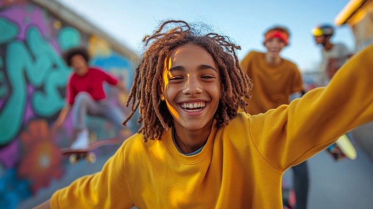 Free Joyful Skateboarding Session Image - Skateboarding, Friends ...