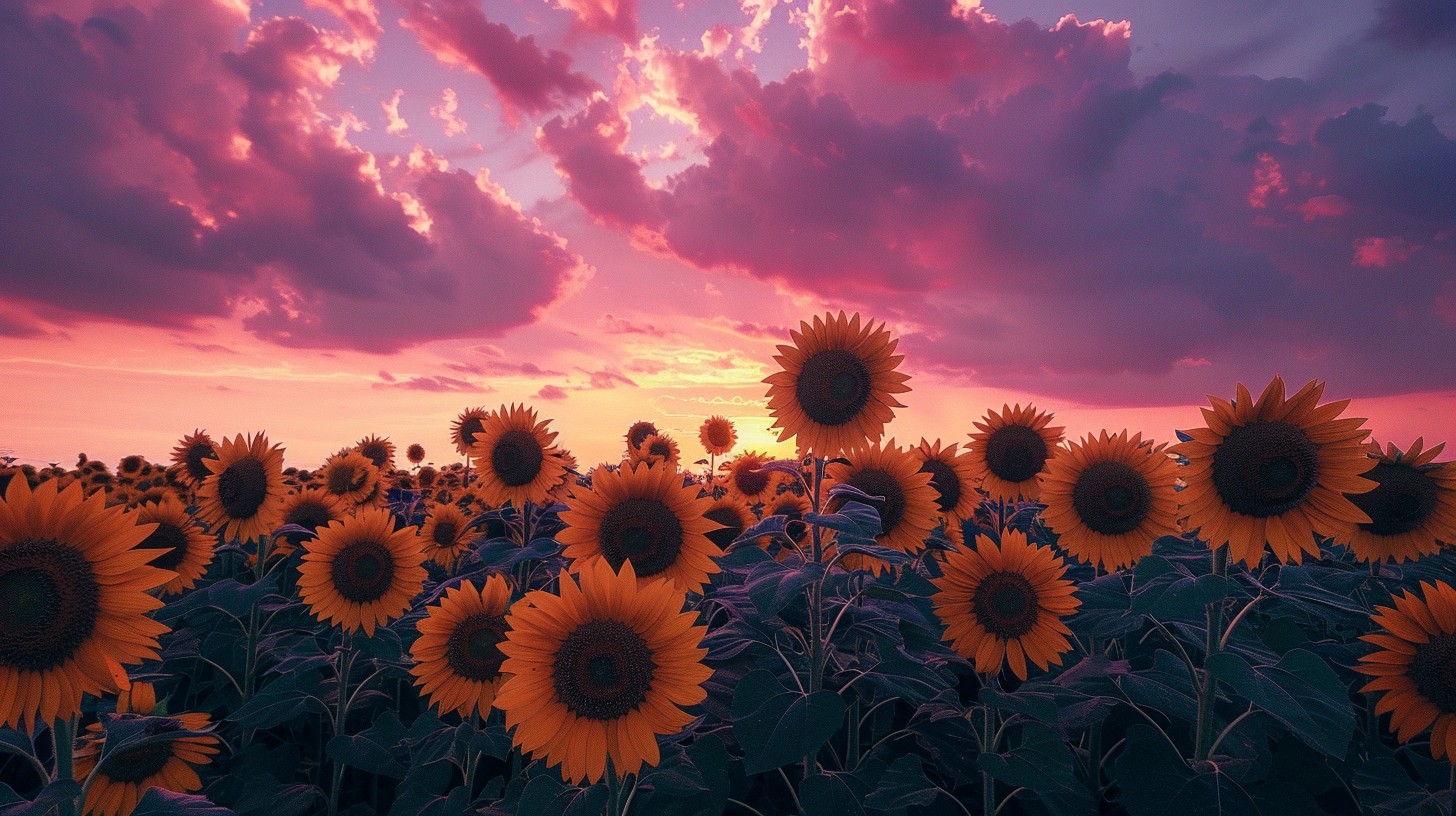 Free Sunset Sunflower Field Image - Sunset, Sunflowers, Sky | Download ...