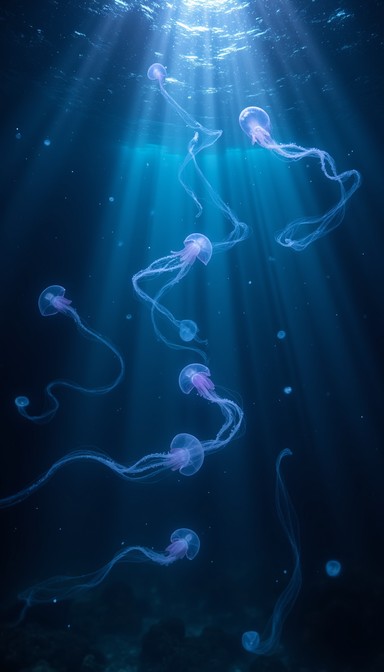 Free Ethereal Jellyfish Ballet Image - Jellyfish, Marine, Underwater ...