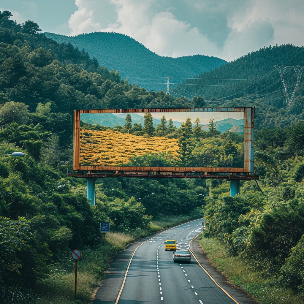 Free Scenic Route Drive Image - Highway, Billboard, Trees | Download at ...