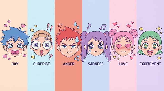 Free Anime Emotion Collection Image - Anime, Kawaii, Illustration ...