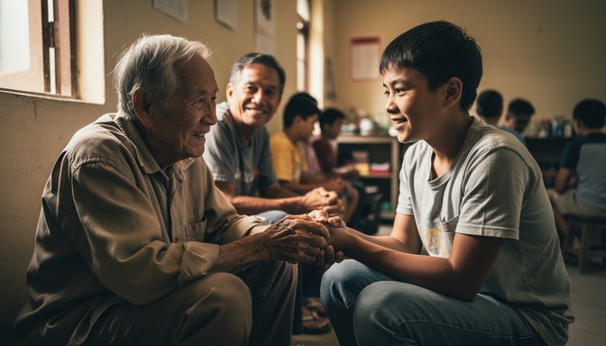 Download Kindness Across Generations Image - Teenager, Elderly, Helping ...