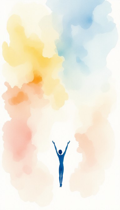 Free Rising Toward Hope Image - Watercolor, Minimalist, Illustration ...
