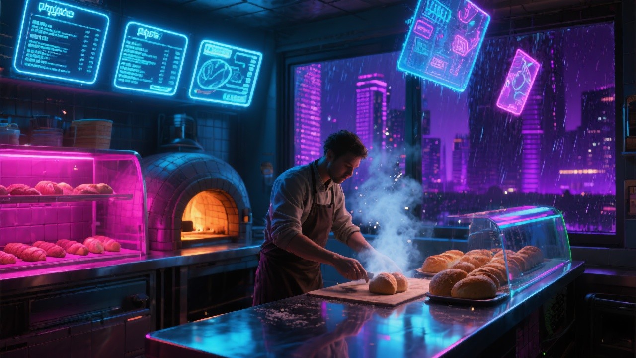 Free Neon Night Baker Image - Cyberpunk, Baker, Neon | Download at ...